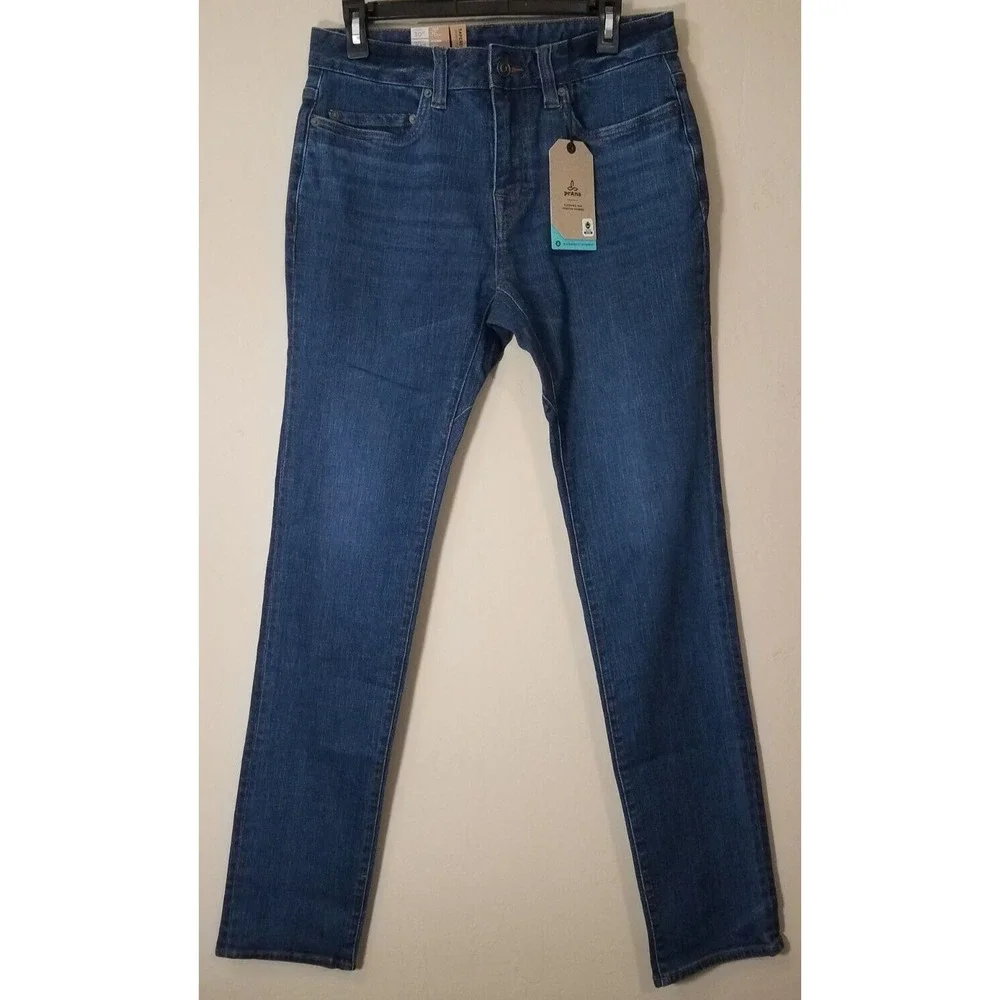 Prana Hillgard Slim Jeans Men 30x34 Tapered Denim Organic Medium Ozone‎ Wash NEW